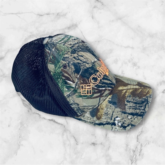 5 for $25 Columbia PHG orange logo camo mesh unisex hat size L/XL - Picture 1 of 10